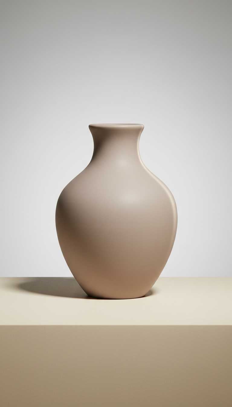 Matte ceramic sculptural vase