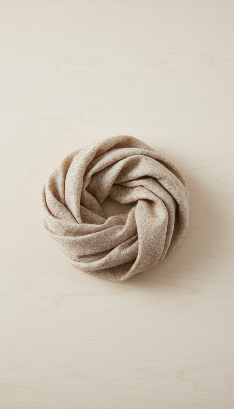 Linen Fabric Throw with Subtle Contrast Stitching